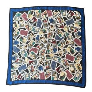 Vintage Playing Card Print Silk Scarf, Museum of Fine Arts Boston